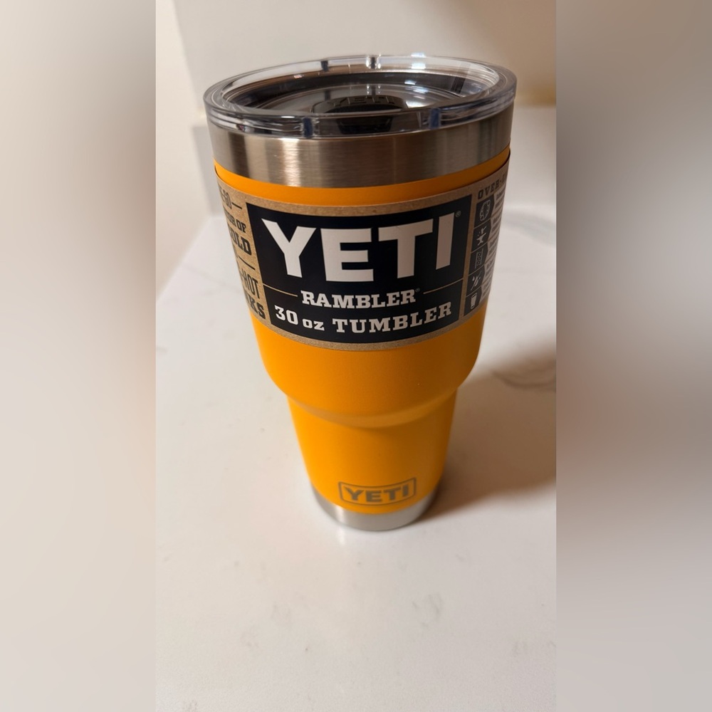 Yeti Rambler 30 oz Tumbler - Yellow (BeeKeeper) with Stainless Accents - Picture 7 of 14